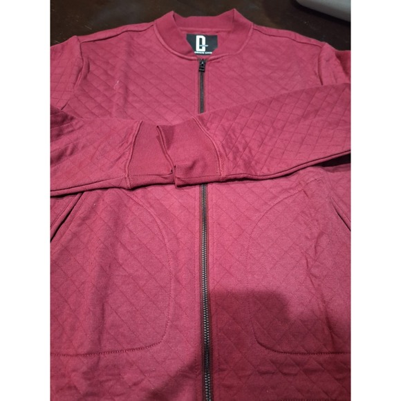 Nwt Dinogrey  Full-Zip Quilt Diamond Pattern maroon Men’s Sweater Size M - Picture 7 of 7